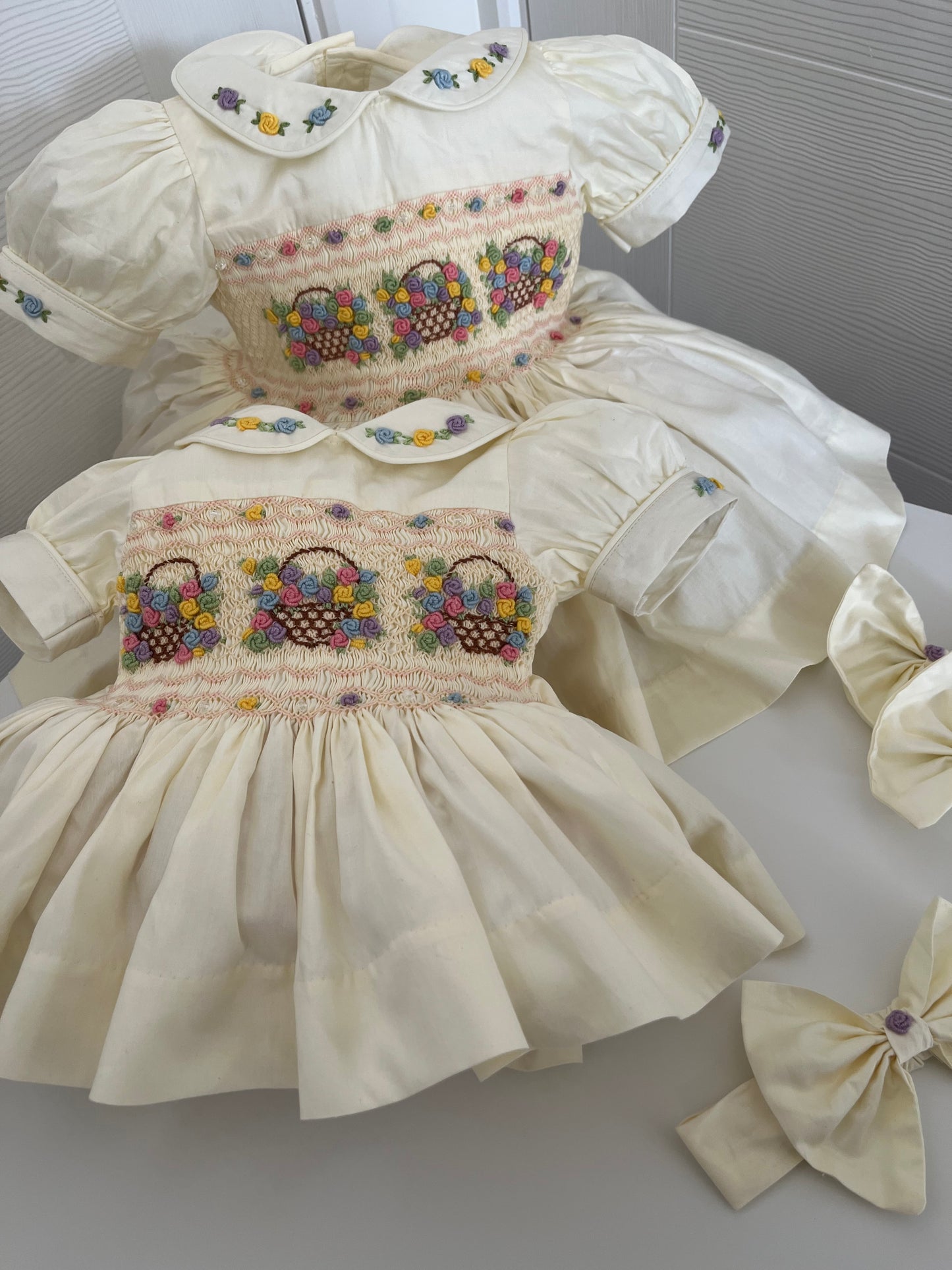 Ivory basket dress
