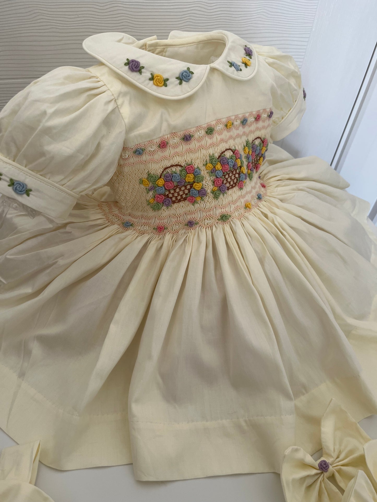 Ivory basket dress