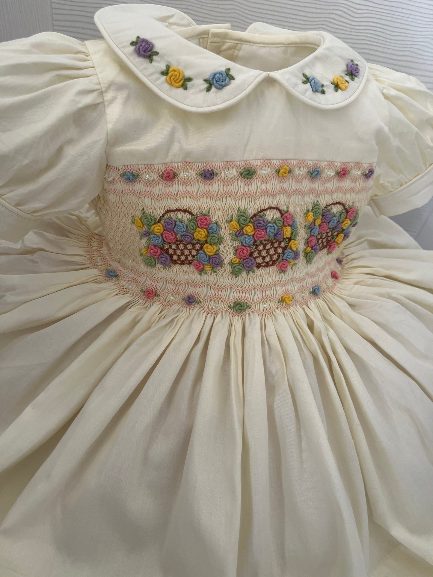 Ivory basket dress