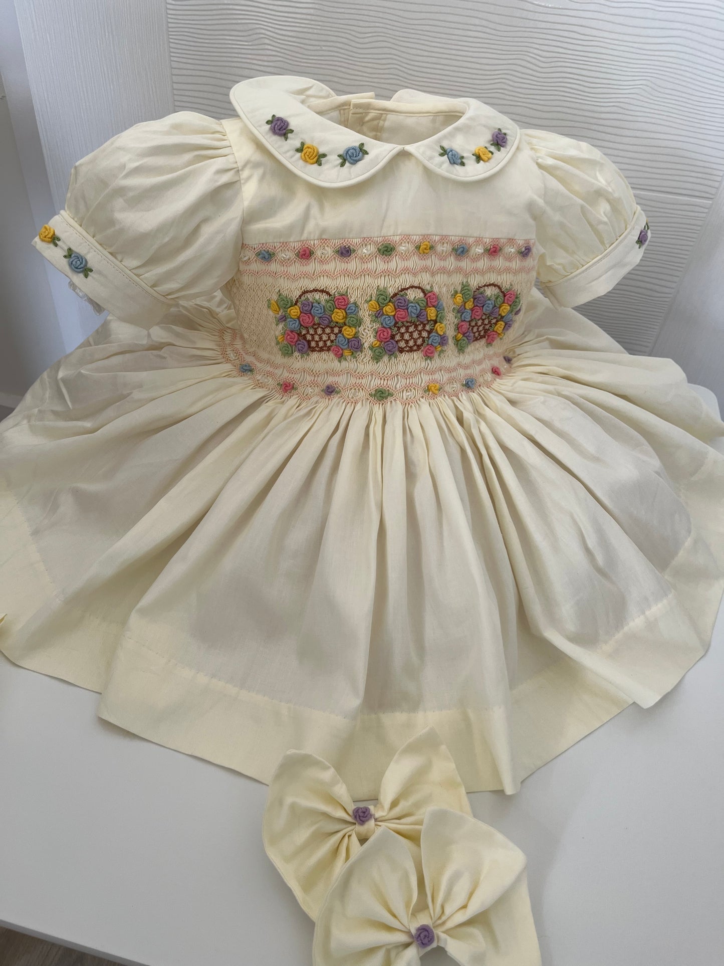 Ivory basket dress