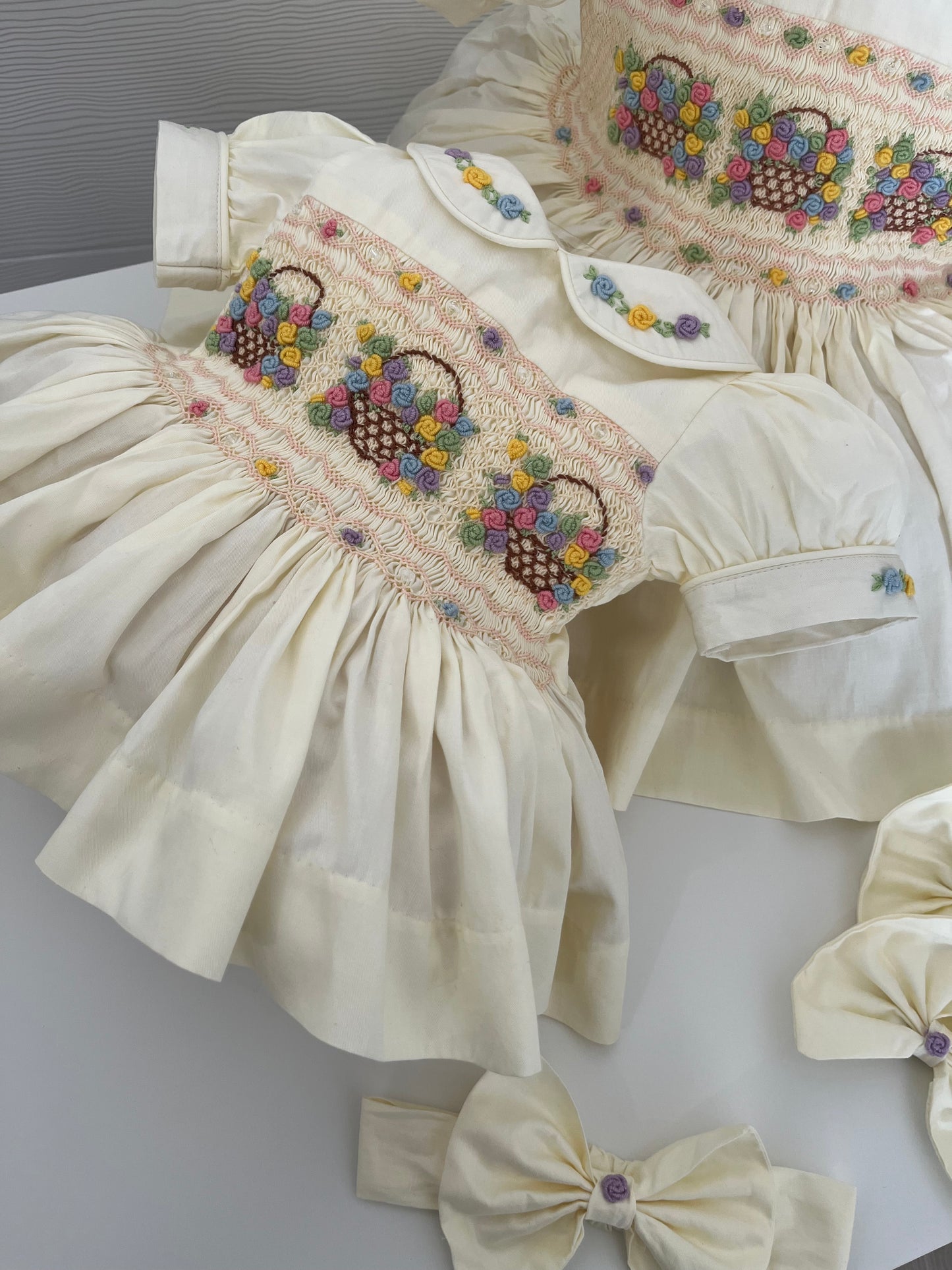 Ivory basket dress