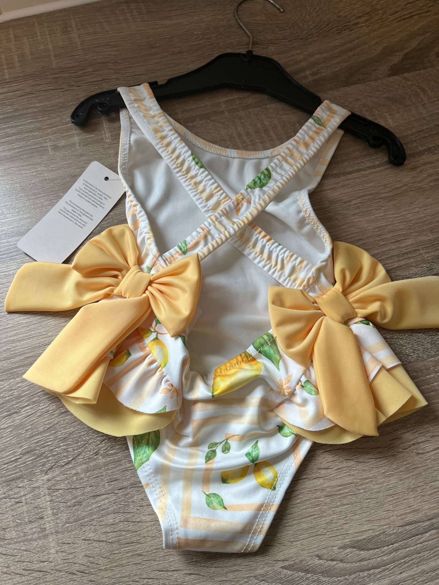 Girls lemon print swimsuit