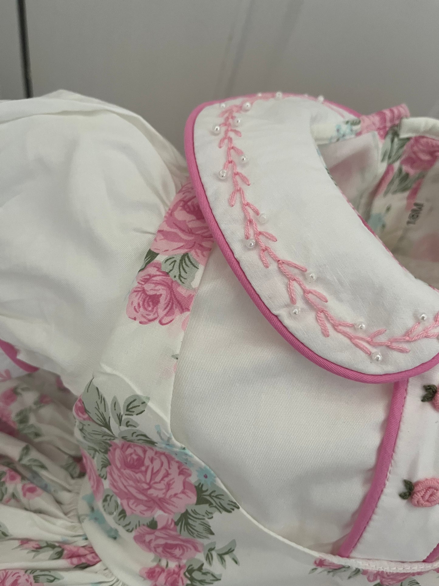 Pink floral classic dress