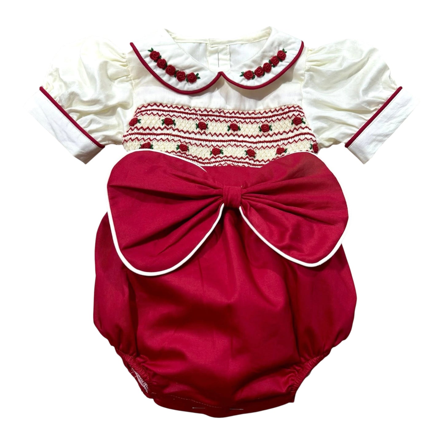 Girls red romper set