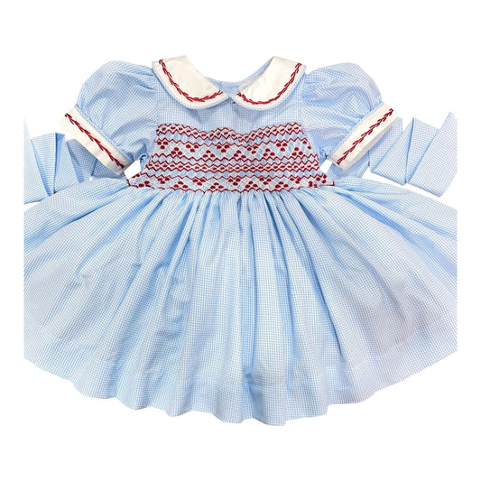 Girls blue&red dress