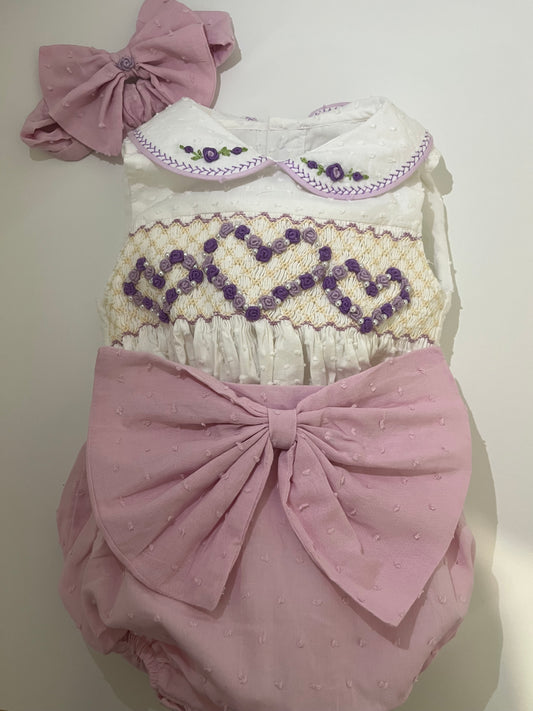 Lilac plummeti romper set