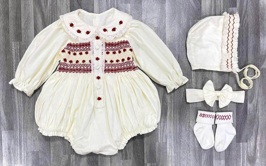 Girls Christmas romper set