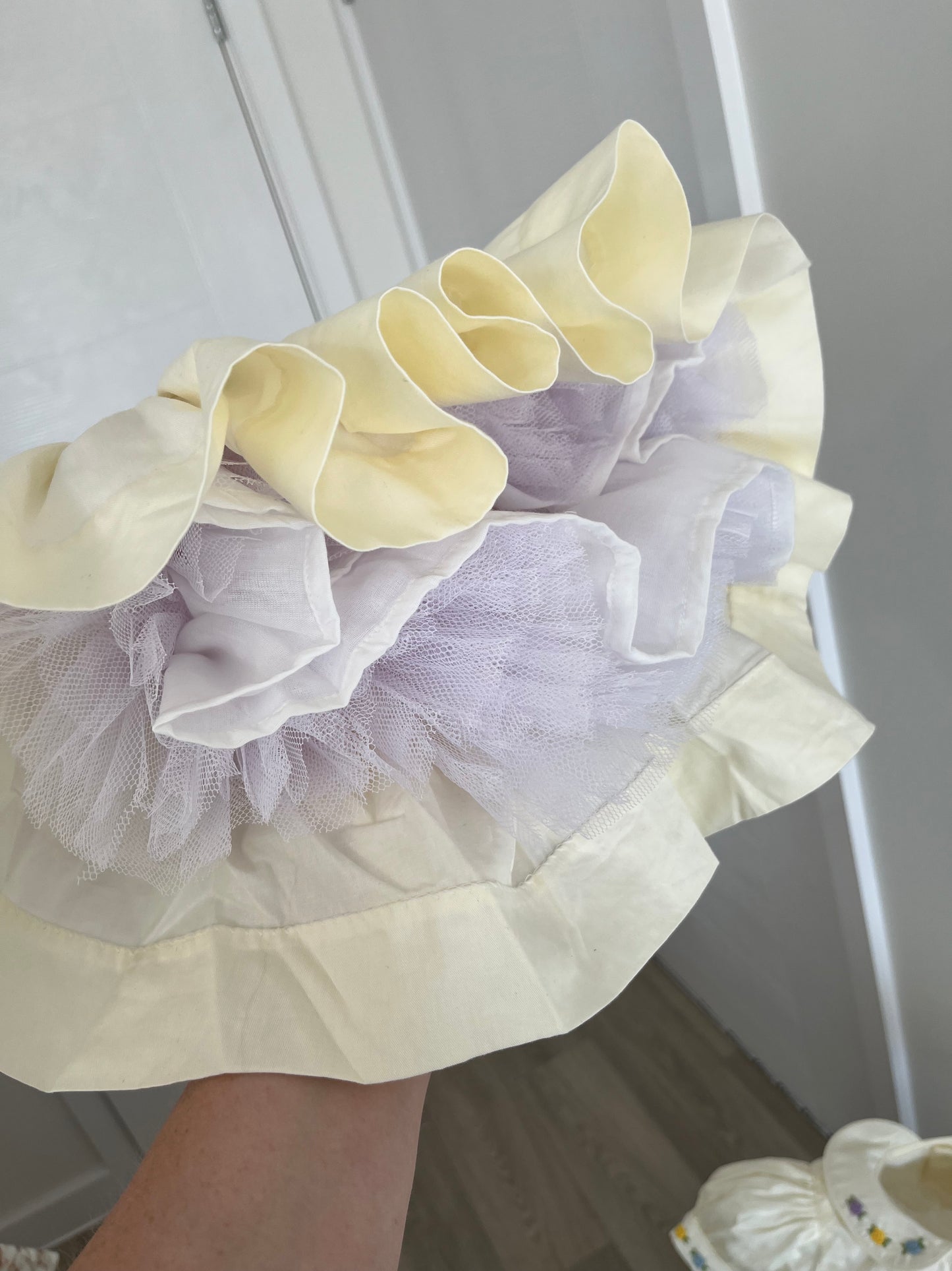 Ivory basket dress