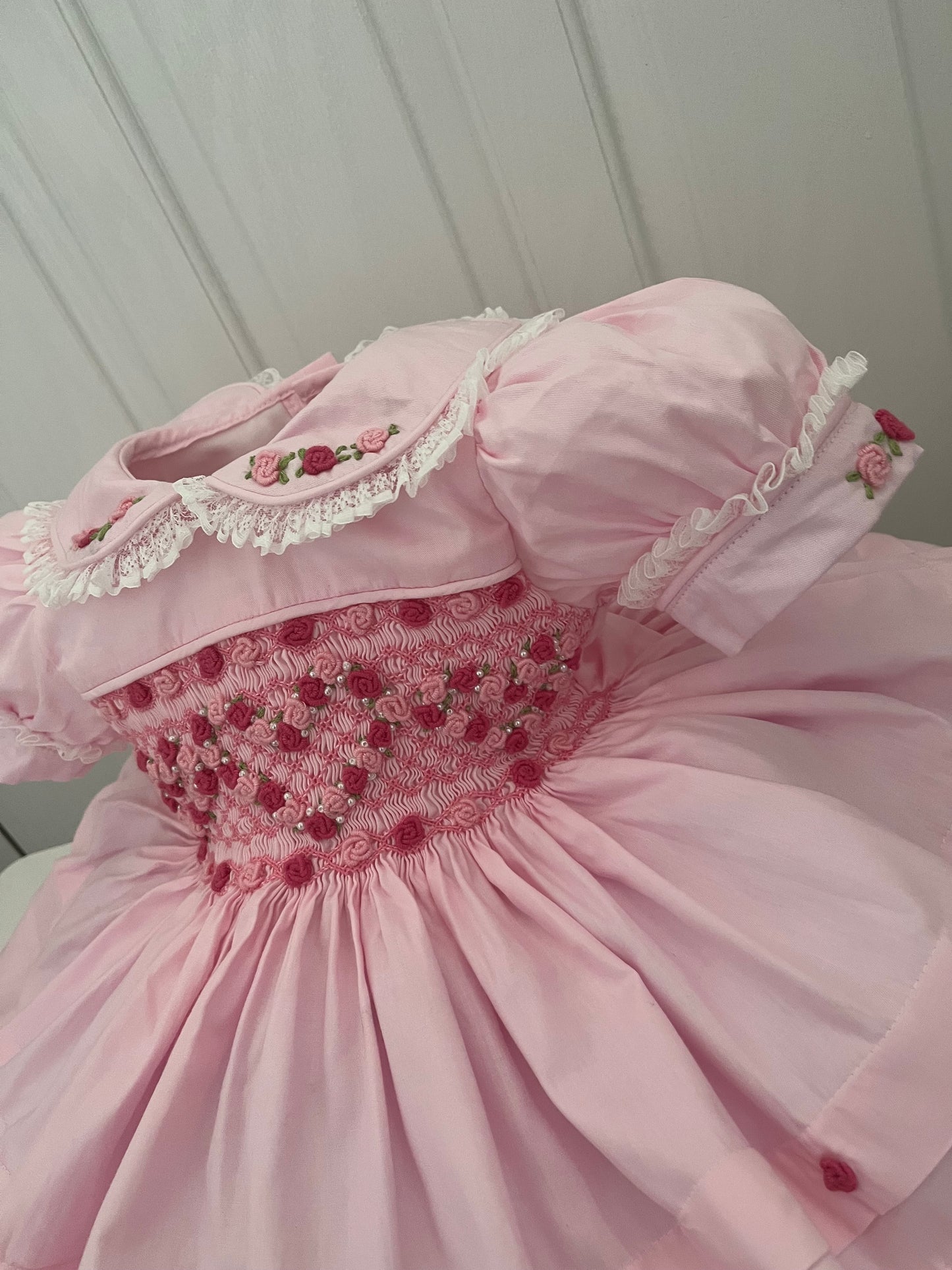 Pink two tone pearl heart dress