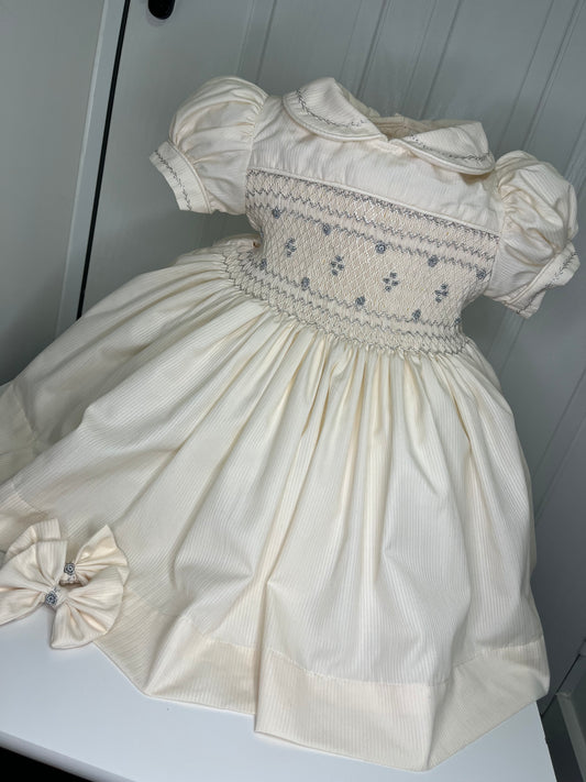 Ivory and silver dress