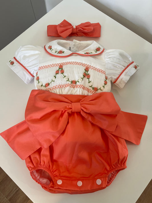 Peach romper set