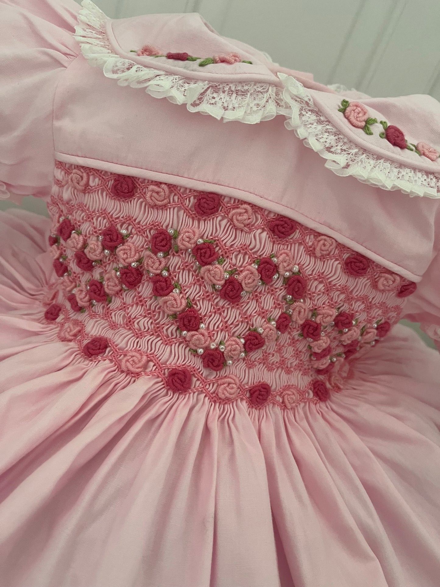 Pink two tone pearl heart dress