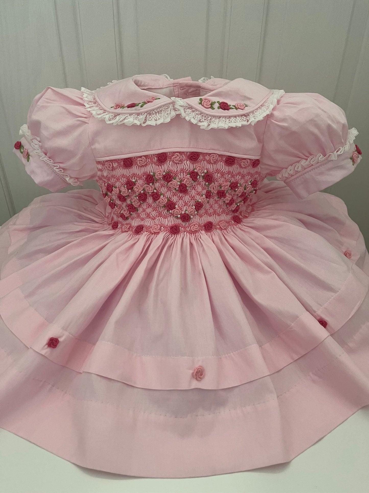 Pink two tone pearl heart dress