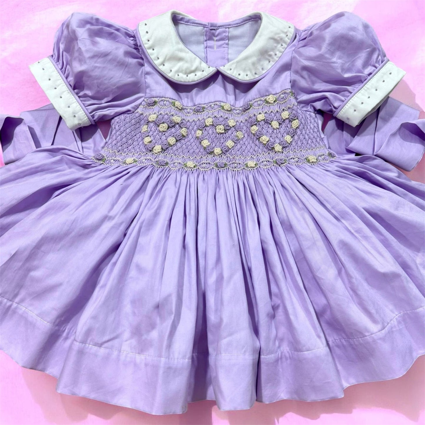 Lilac pearl heart dress