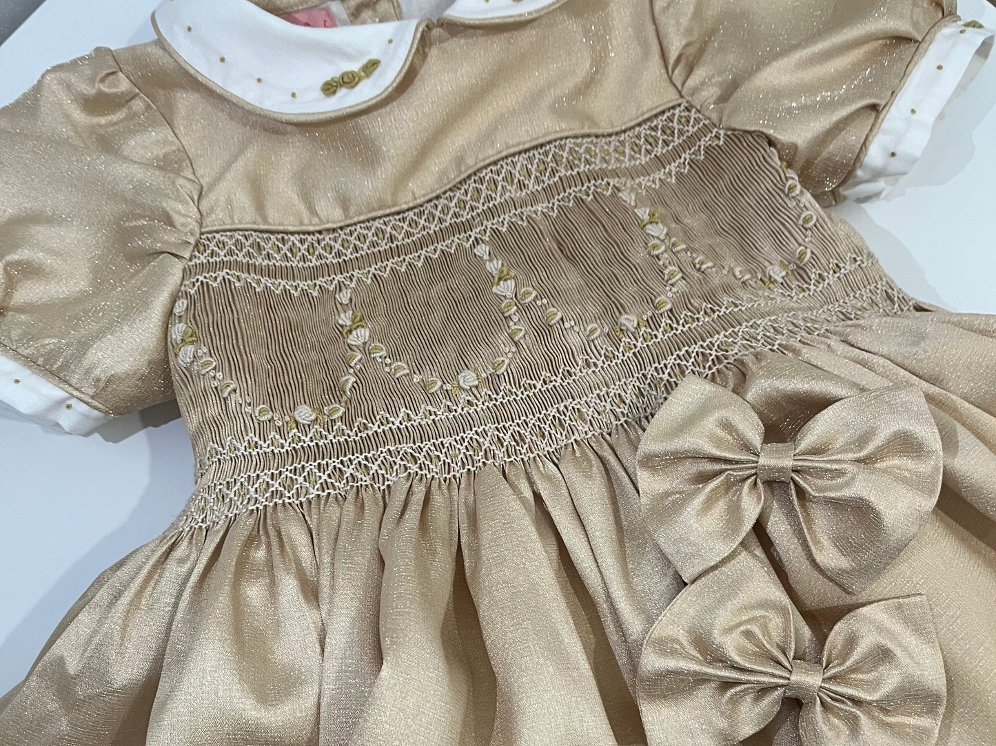 Gold shimmer dress