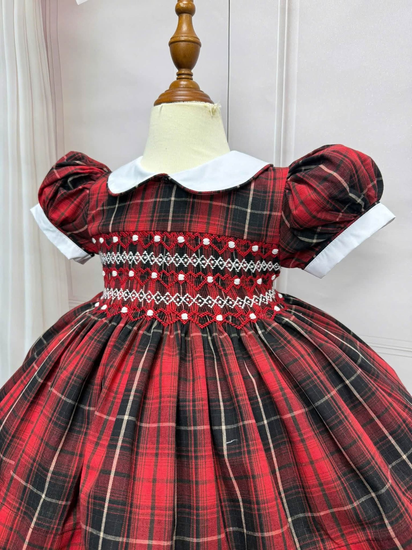 Red tartan dress