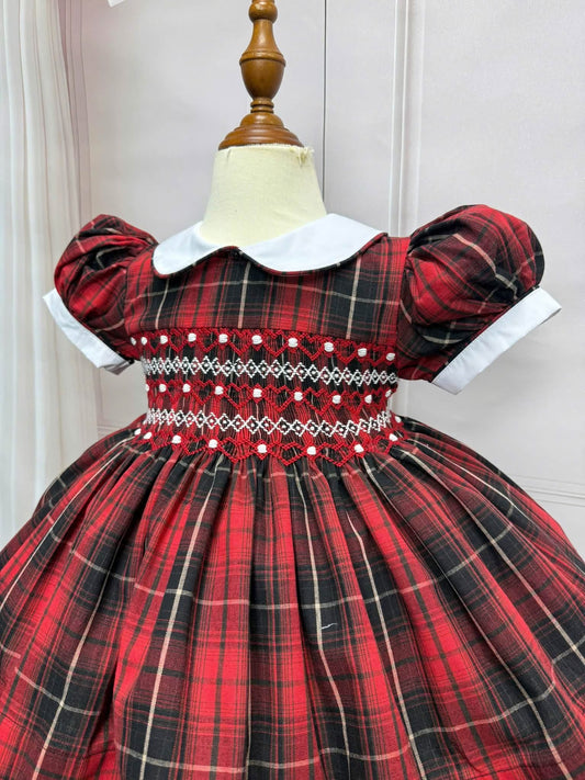 Red tartan dress