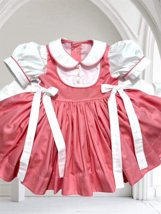 Peach ribbon dress